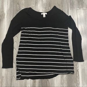 Large Kenar Women’s Black/White striped Top